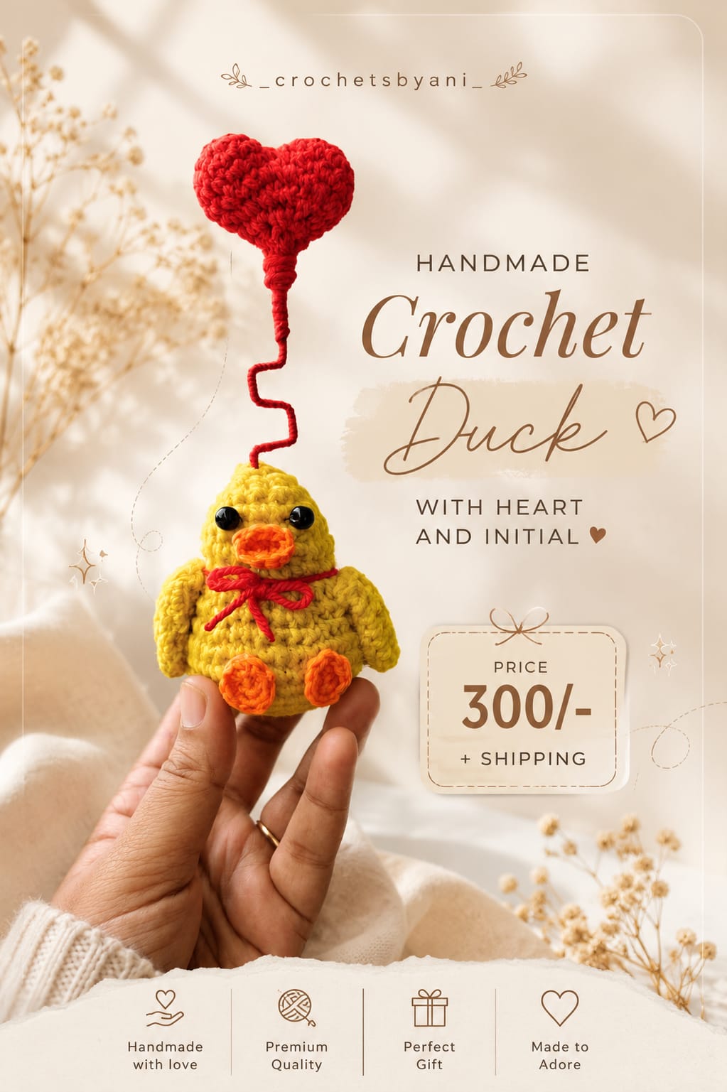 Handmade Crochet Duck