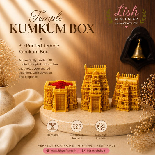 3d Printed Gopuram Kumkum Box