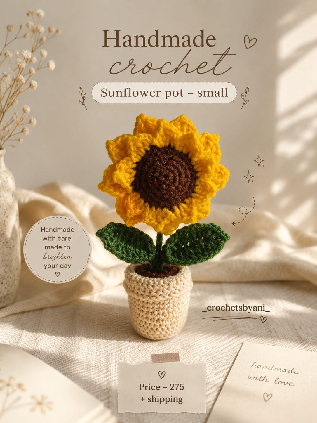 Sunflower pot small